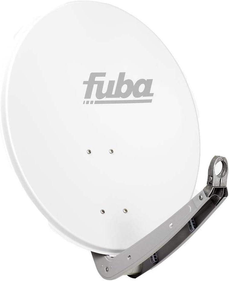 Fuba DAA 650 W Satellitenantenne 65 cm Aluminium Weiss DEK 217 Twin-LNB HDTV 4K 3D 8X F-Stecker 7,5