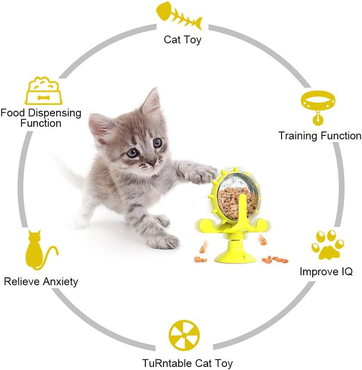 Windmühle Katzen, Haustier Katze Undichtes Spielzeug, Interaktives Katzenspielzeug, Riesenrad Essens