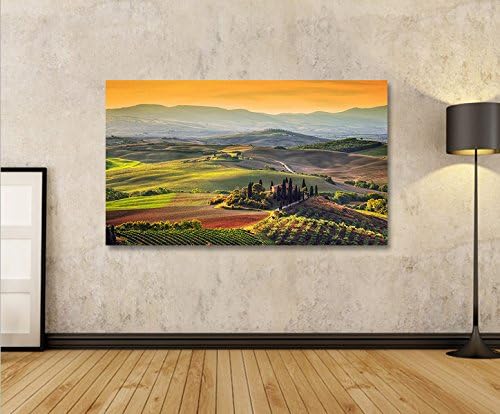 islandburner Bild Bilder auf Leinwand Toskana V5 Italien Landschaft 1p XXL Poster Leinwandbild Wandb