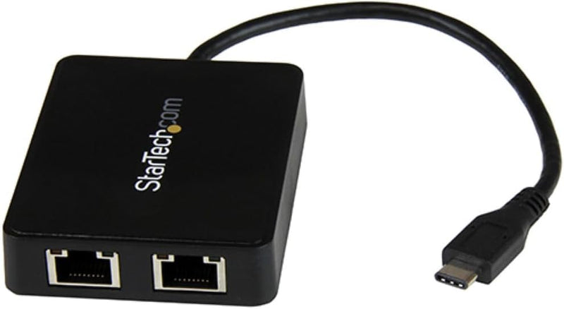 StarTech.com USB-C auf Dual Gigabit Ethernet Adapter mit USB 3.0 (Typ-A) Port - USB Typ-C Gigabit Ne