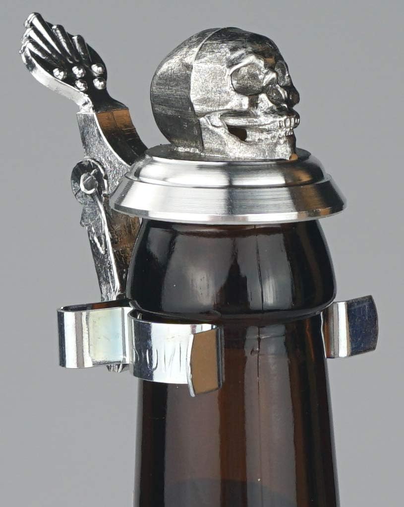 Flaschendeckel Zinn, Bierflasche Zinn Deckel, Bierflaschendeckel, Skull, Totenkopf, Gothic, Corona