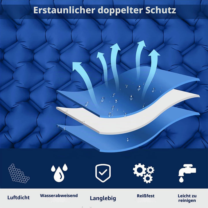 Isomatte Camping, Aufblasbare Isomatte Ultraleicht, Sleeping Isomatte mit Kissen &amp; Fusspumpe, Kompak