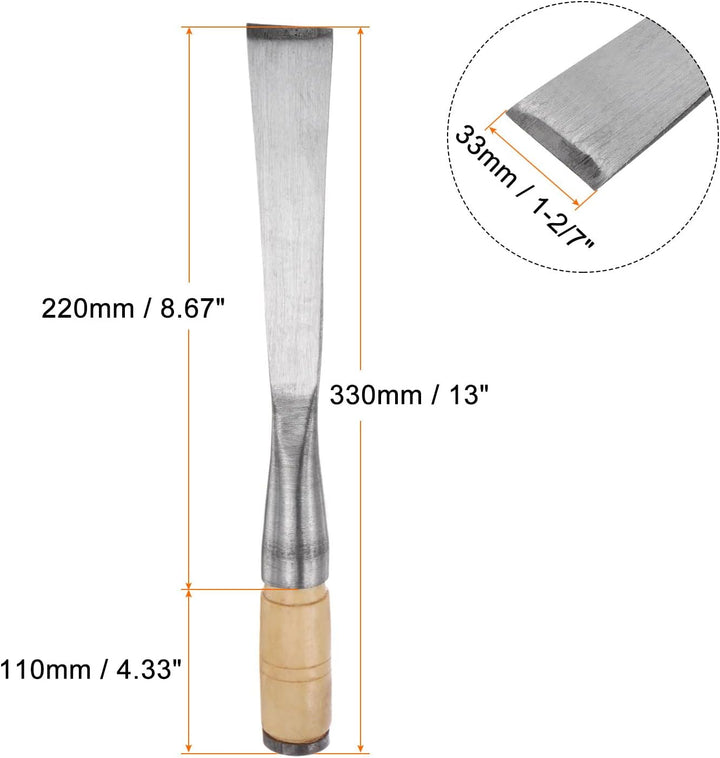 sourcing map Gerade Holz Meissel 1-2/7" Abgeschrägte Klinge Holzarbeiten Handwerkzeuge für Schnitzen