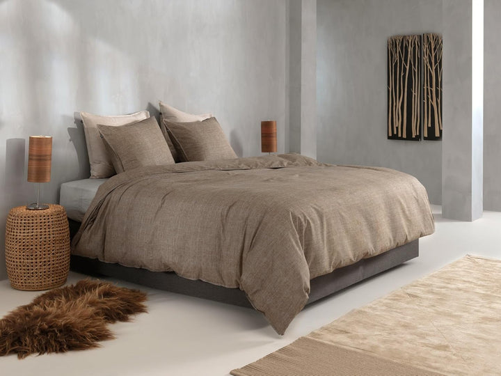 Zohome Lino Bettbezug - 135x200-220 cm – Baumwolle – Hochwertige Bettwäsche mit Uni Motiv – Weich, A