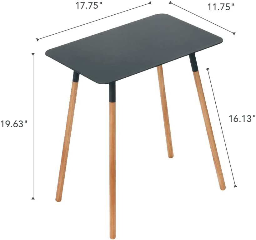 Side Table square - Plain - black Schwarz, Schwarz