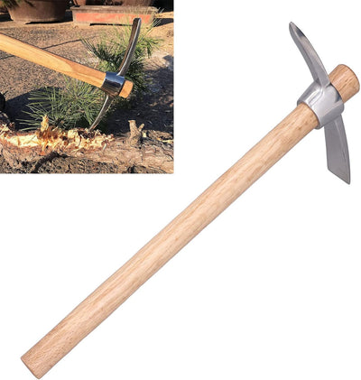 Tissting Spitzhacke mit Hartholzstiel, 40cm/15,74 Zoll Wiedehopfhacke Gartenhacke, Unkrauthacke, Han