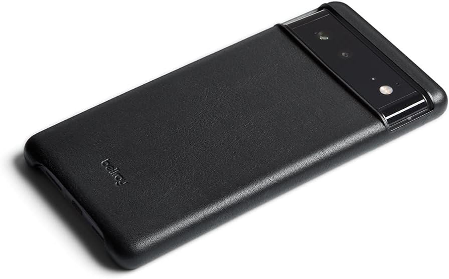 Bellroy Lederhülle für Pixel 6 – (Schlanke Handyhülle) - Black Schwarz, Schwarz