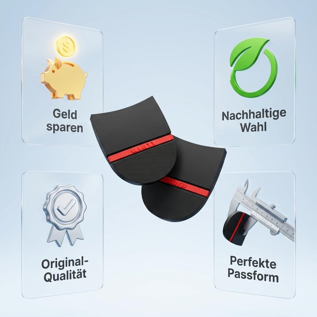 Langlauf Schuhbedarf 1 Paar Lloyd Absätze für Strassenschuhe - Reparatur-Set schwarz/Repair Sole Pad