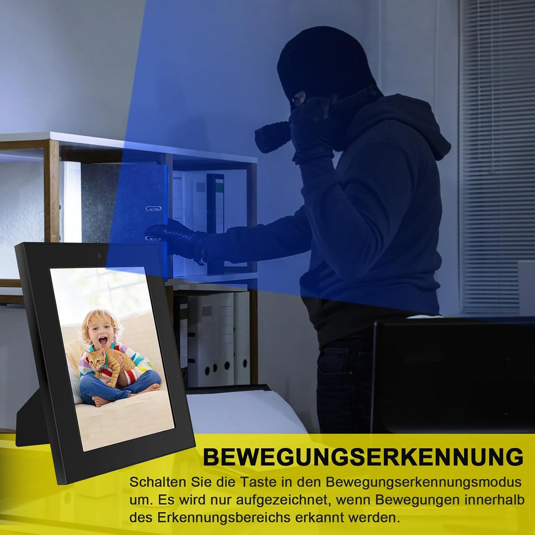 LXMIMI Bilderrahmen Kamera HD 1080P Kleine-Kamera, Fotorahmen Videokamera, Bilderrahmen Kleine Kamer