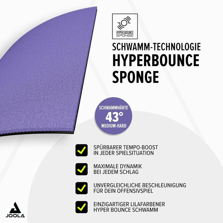JOOLA Belag Dynaryz CMD Violett 2,3 mm, Violett 2,3 mm