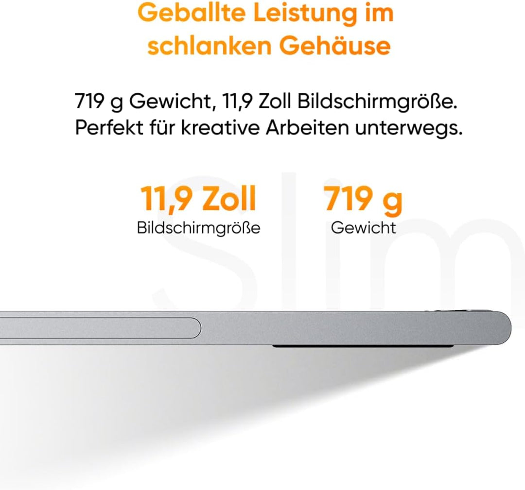 XPPen Artist 12 3rd Grafikdisplay mit 8 Schnelltasten 99% sRGB, 8 bit Farbtiefe, X4 Stift 16384 Druc