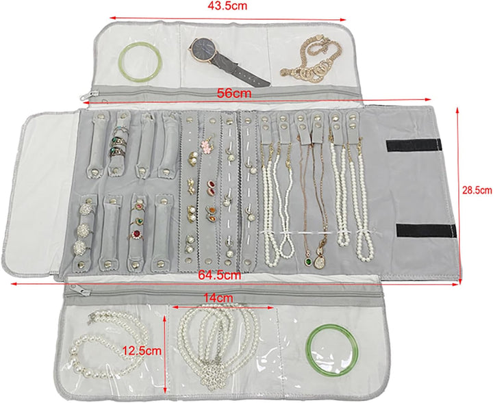 Rolltasche für Schmuck Organizer, Faltrolle für Juweliere, grosse Kapazität und praktisch tragbar, f