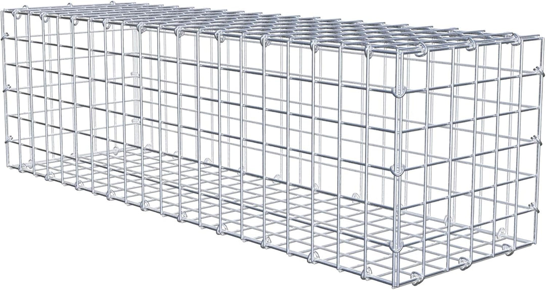 GABIONA Steinkorb-Gabione eckig, Maschenweite 5 x 5 cm, Tiefe 30 cm, Gabione 100 x 30 x 30 cm (L x H