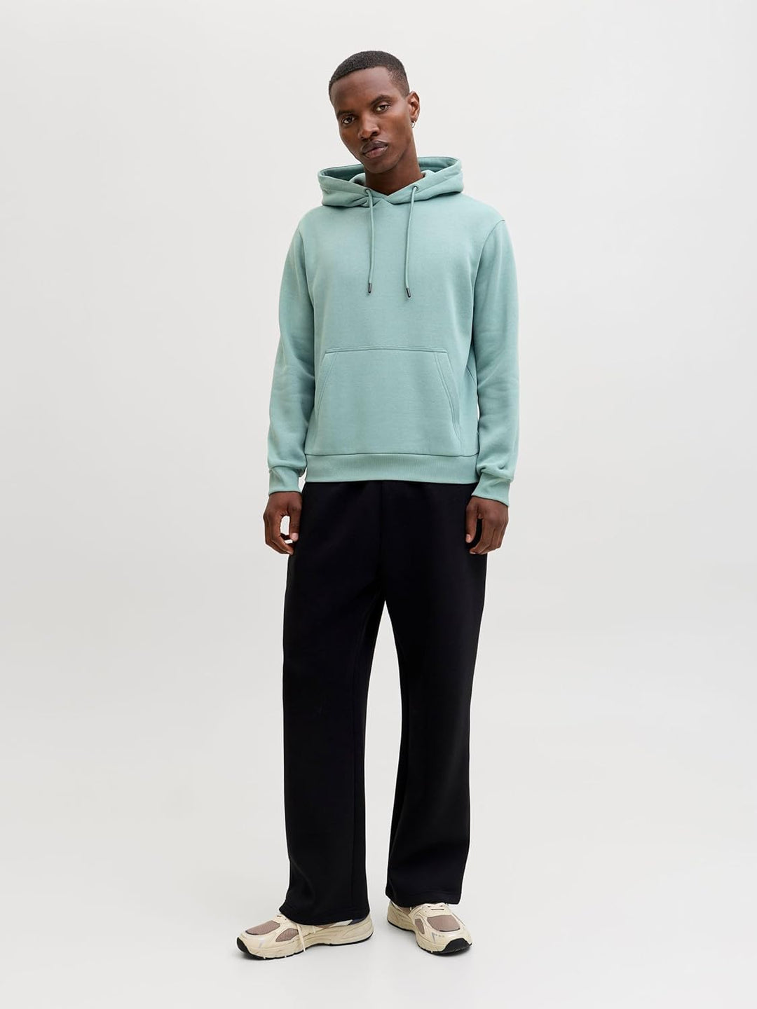 JACK & JONES Male Kapuzenpullover Einfarbig Kapuzenpullover XS Mineral Blue, XS Mineral Blue