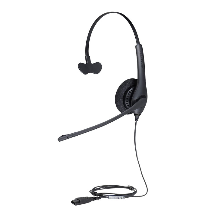 Jabra Biz 1500 Quick Disconnect On-Ear Mono Headset - Corded Headphone with Noise-cancelling Microph