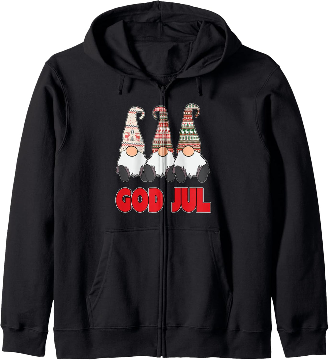3 nordische Zwerge Gnome Jul Schwedisch Norweger Weihnachten Kapuzenjacke