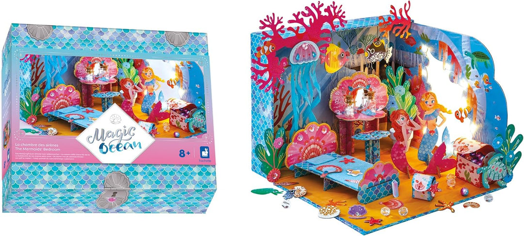 Janod - Magic Ocean - Die Kammer der Meerjungfrauen - Basteln für Kinder - Kreativset - Deko zum Bas