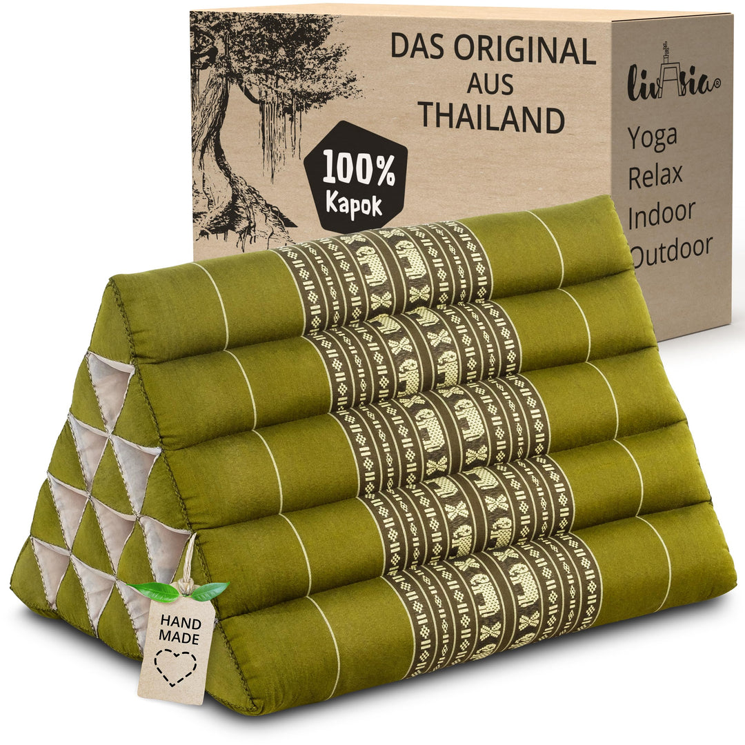 livasia Asia Rückenstützkissen extrahoch - 38x55x35cm - Dreieckskissen für Garten und Balkon, Keilki