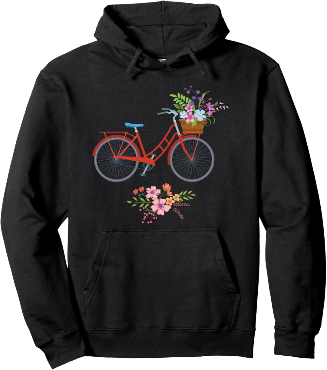 Frauenrad Fahrrad Blumen Radsport Radfahrerin Rad Geschenk Pullover Hoodie