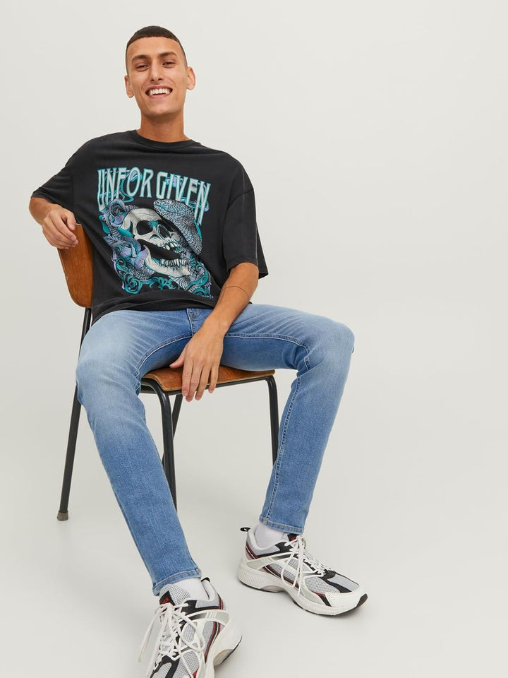 JACK & JONES Herren Skinny Jeans 26W / 32L Blue Denim, 26W / 32L Blue Denim