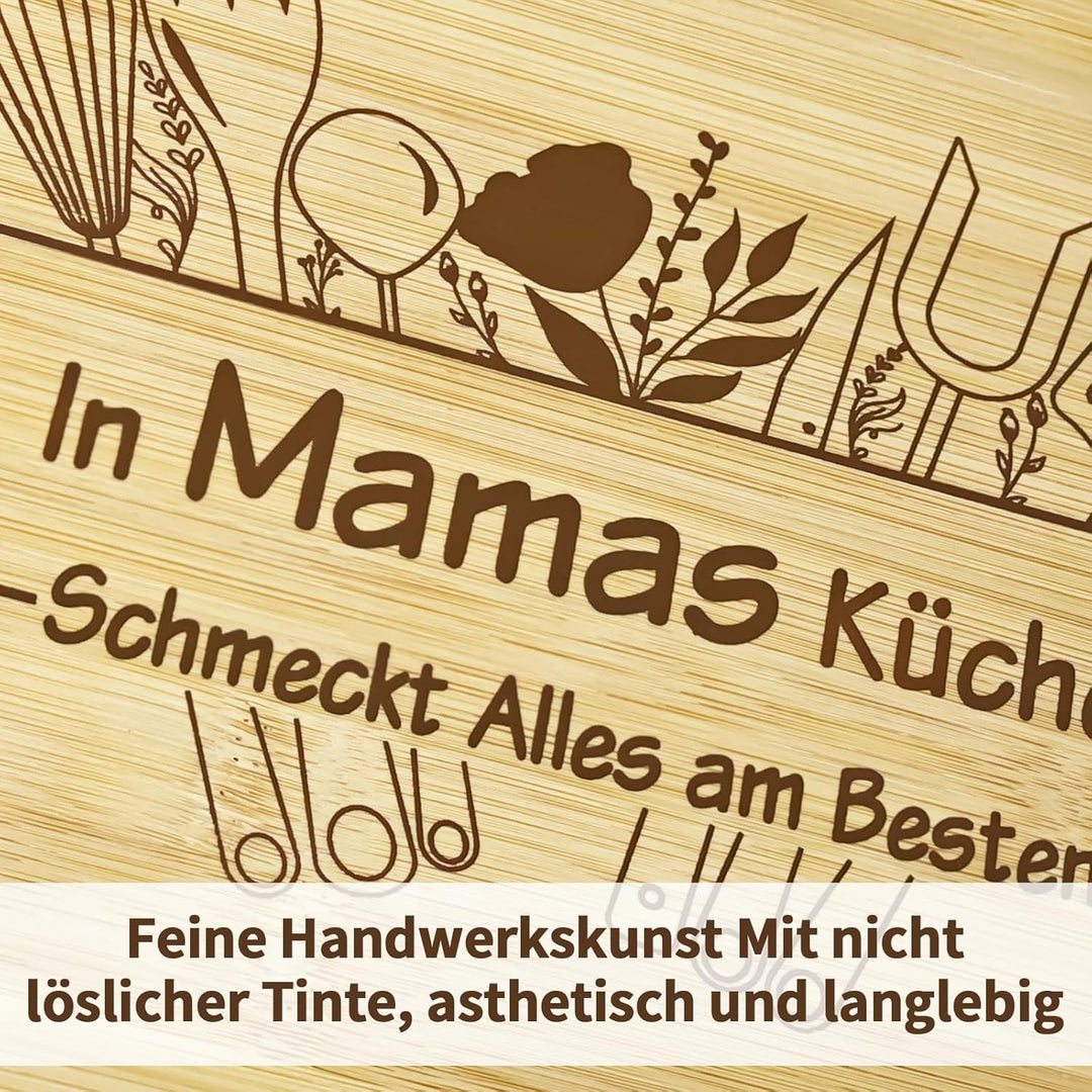 Geschenke für Mama - Schneidebrett aus Bambus, Mama Geschenk, Schneidebrett Mutter, Geschenk für Mut