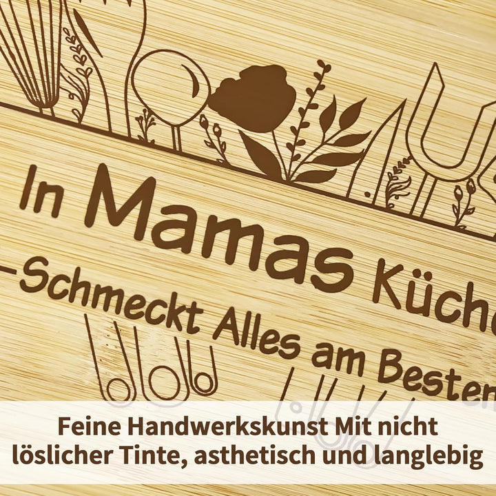 Geschenke für Mama - Schneidebrett aus Bambus, Mama Geschenk, Schneidebrett Mutter, Geschenk für Mut