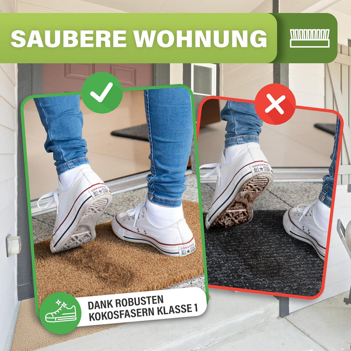 Fussmatte Kokos [Wetterfest] - extrem robust - Fussabtreter aussen - die Kokosmatte Fussmatte aussen