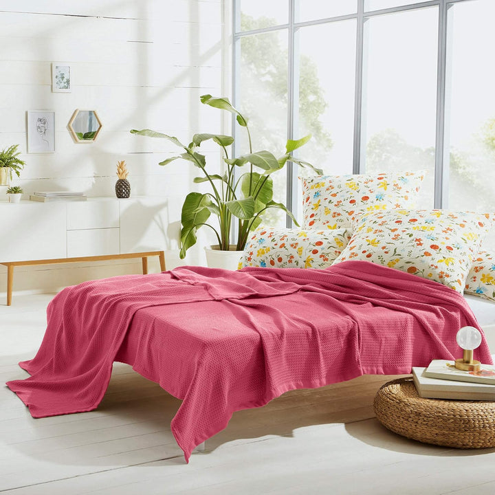 Erwin Müller Sommerdecke, Baumwolldecke rosé Grösse 100x150 cm - luftig-leicht, weiche Qualität, seh