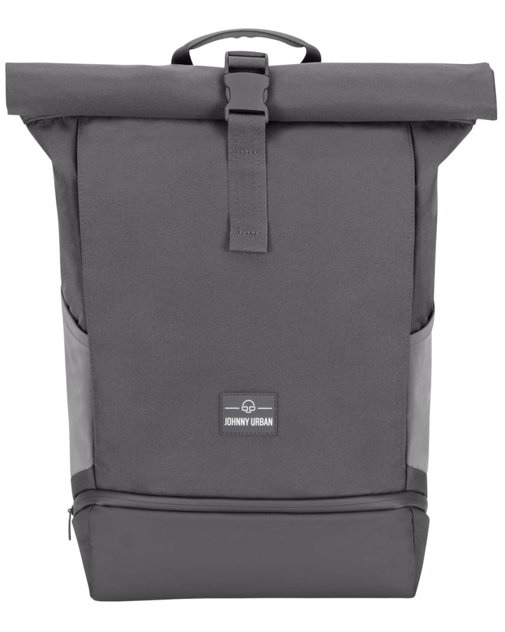 Johnny Urban Rolltop Rucksack Damen &amp; Herren Gross Grau - Allen Large - Laptop Backpack für Uni, Bus
