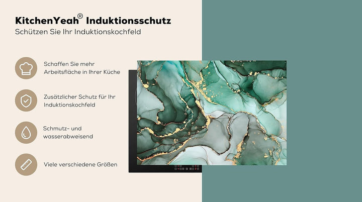 KitchenYeah© Herdabdeckplatte Einteilig Ceranfeld Abdeckplatte Küche Deko Ceranfeldabdeckung Herdabd