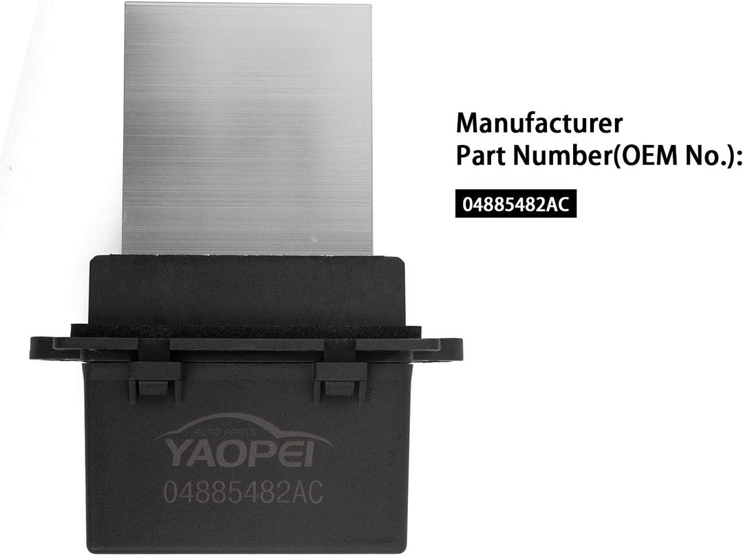YAOPEI Heizung Gebläse Motor Fan Widerstand 04885482AC Für Dodge Chrysler Jeep., Für Dodge Chrysler