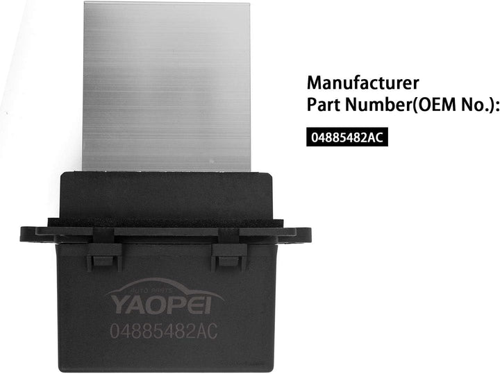 YAOPEI Heizung Gebläse Motor Fan Widerstand 04885482AC Für Dodge Chrysler Jeep., Für Dodge Chrysler