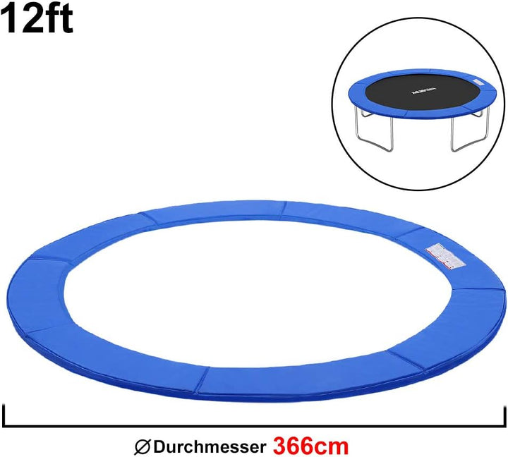 NAIZY Trampolinabdeckung Ø244/305/366cm UV-Schutz Reissfest Trampolin Umrandung PVC PE Trampolin Fed