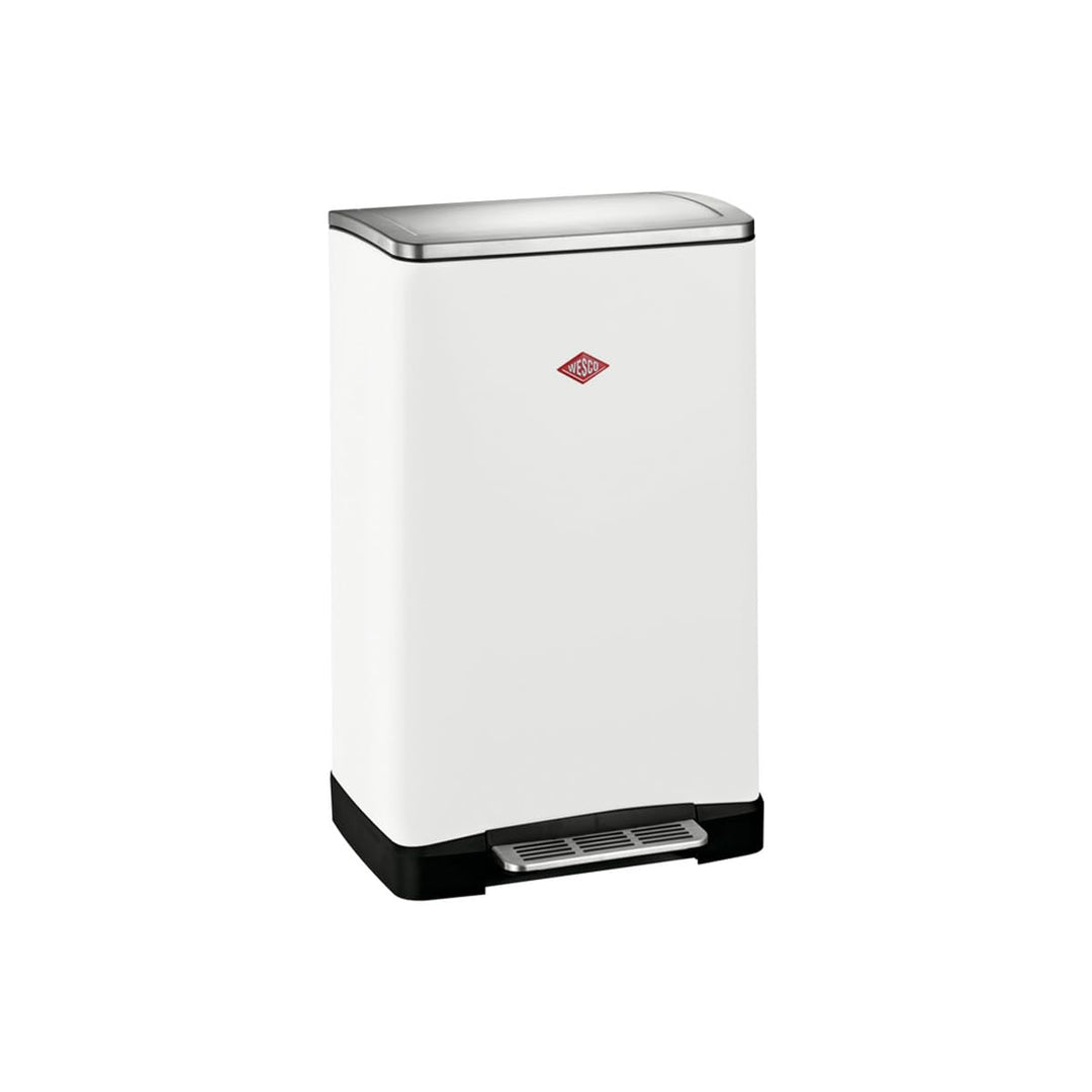 WESCO Big Double Boy Abfallsammler in der Farbe weiss matt, pulverbeschichtetes Stahlblech, zwei get