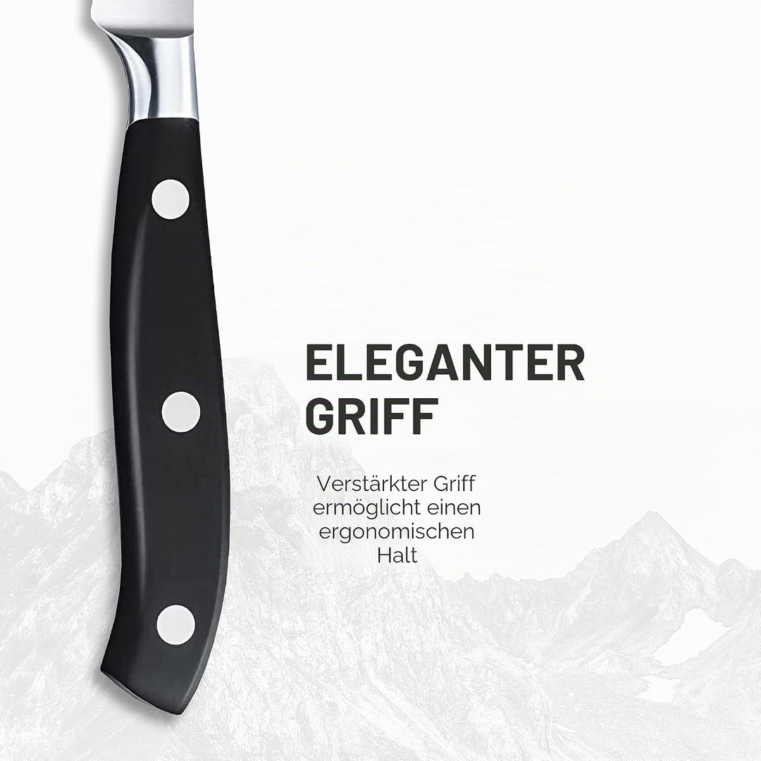 Victorinox, Grand Maître, Profi Tomaten- und Steakmesser, Extra Scharfe Klinge, Wellenschliff, 12 cm