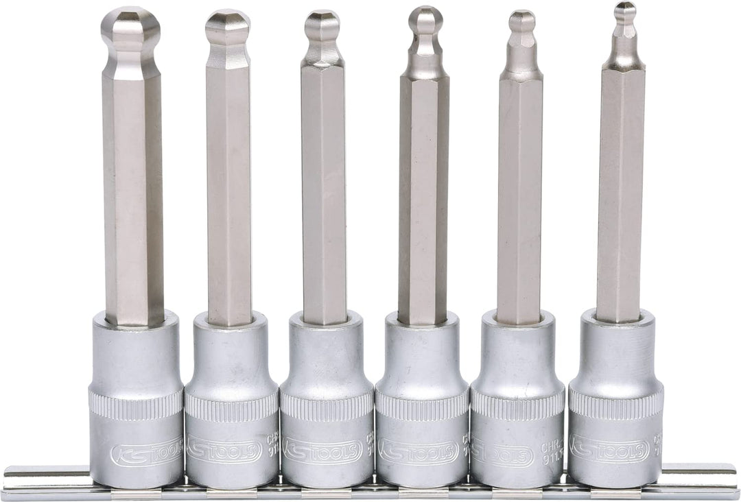 KS Tools 911.1650 1/2" Bit-Stecknuss-Satz Innensechskant, 6-tlg.