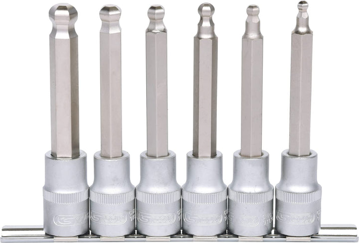 KS Tools 911.1650 1/2" Bit-Stecknuss-Satz Innensechskant, 6-tlg.