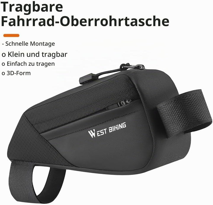 Kavolet 0,5 L Fahrradtasche, Rahmentasche, Fahrradrahmen-Fronttube-Tasche, Fahrrad-Frontrahmentasche