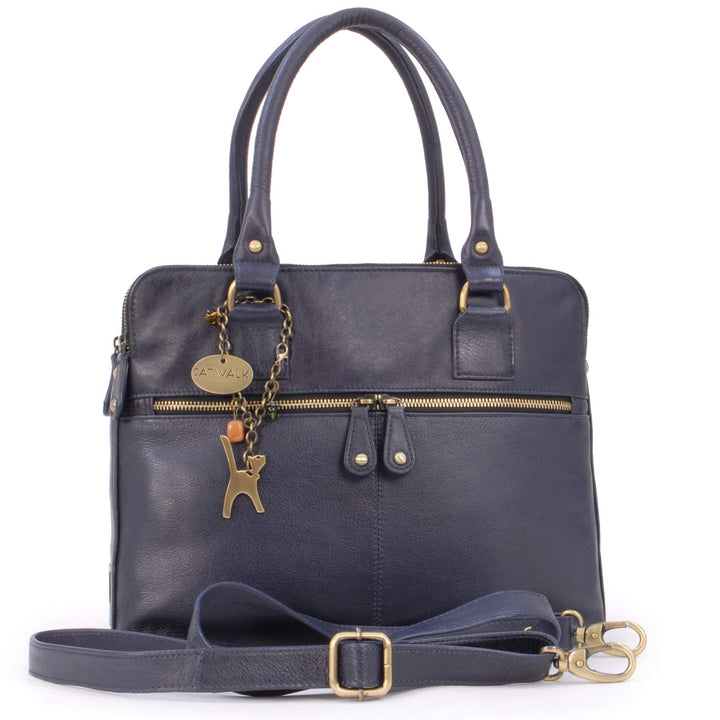Catwalk Collection Handbags - Leder - Grosse Schultertragetasche/Umhängetasche/Shopper/Tote - Handta
