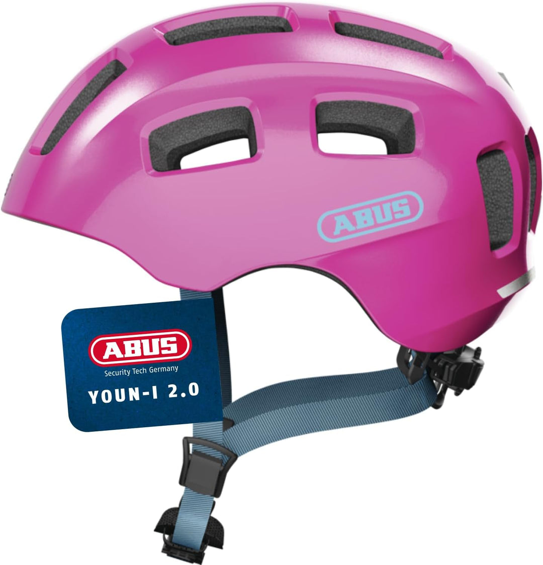 ABUS Fahrradhelm Youn-I 2.0 - mit Licht für Kinder, Jugendliche und junge Erwachsene - für Mädels un