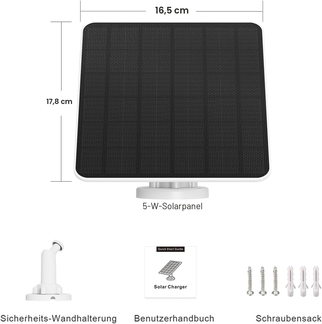 Solarpanel für Ring Kamera, 5W Kamera solarpanel Ladegerät für Ring Stick Up Cam/Pro Batterie, Spotl