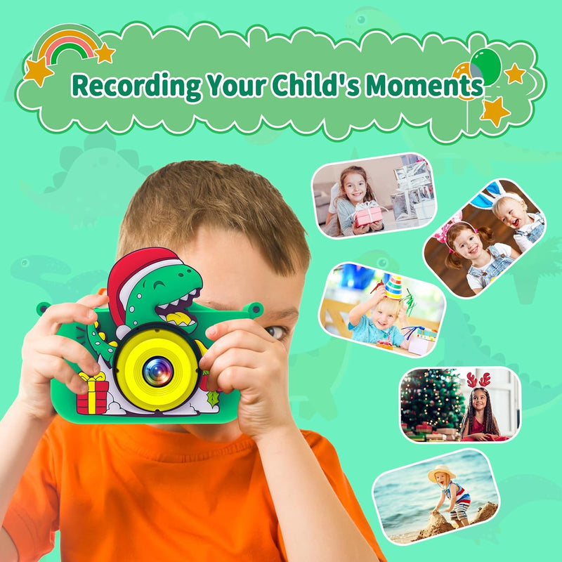 MYSTILUCK Kinderkamera, 1080P HD Digitalkamera für Kinder mit 2,0"-Bildschirm & 32GB-Karte, Fotoappa