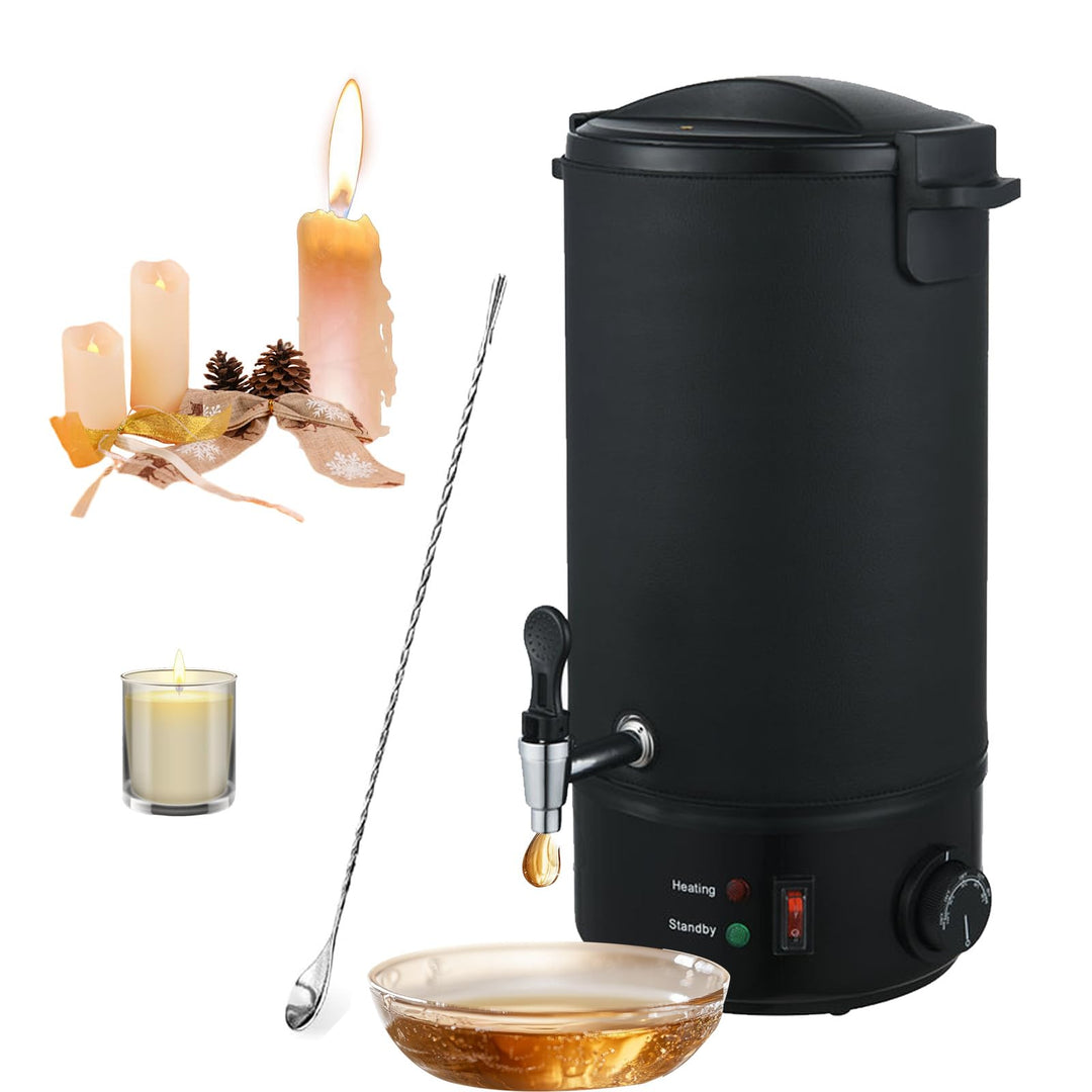 Kamanan 8L Wachsschmelztopf für DIY Kerzenherstellung Set,Elektrischer Wachsschmelzer 30–110°C Einst