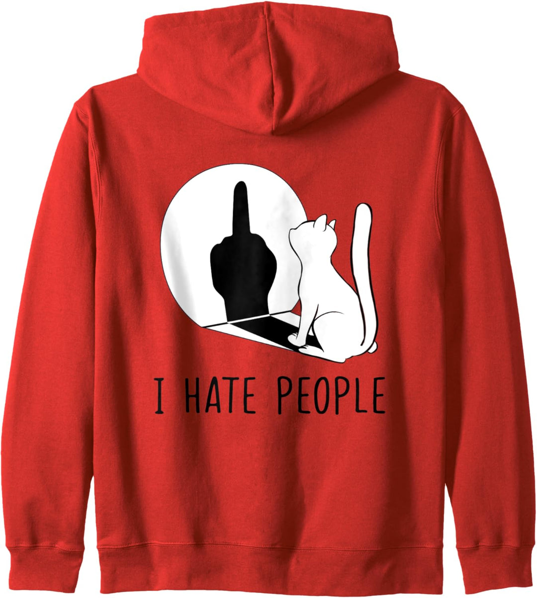 Katze Ich Hasse Menschen Pulli Katze I Hate People Kapuzenjacke
