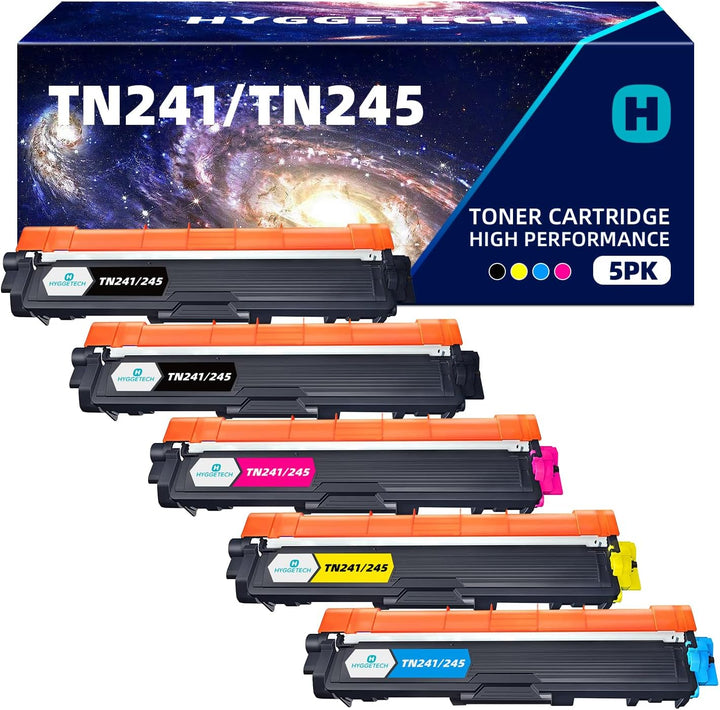 Hyggetech Compatible Toner Replacement for Brother TN241 TN245 Toner for Brother MFC-9332CDW MFC-914