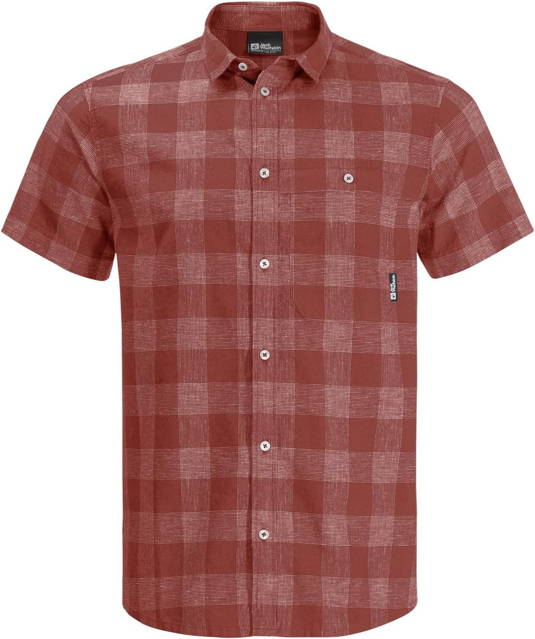 Jack Wolfskin Herren Highlands M Shirt Shortsleeve M Barn Red, M Barn Red