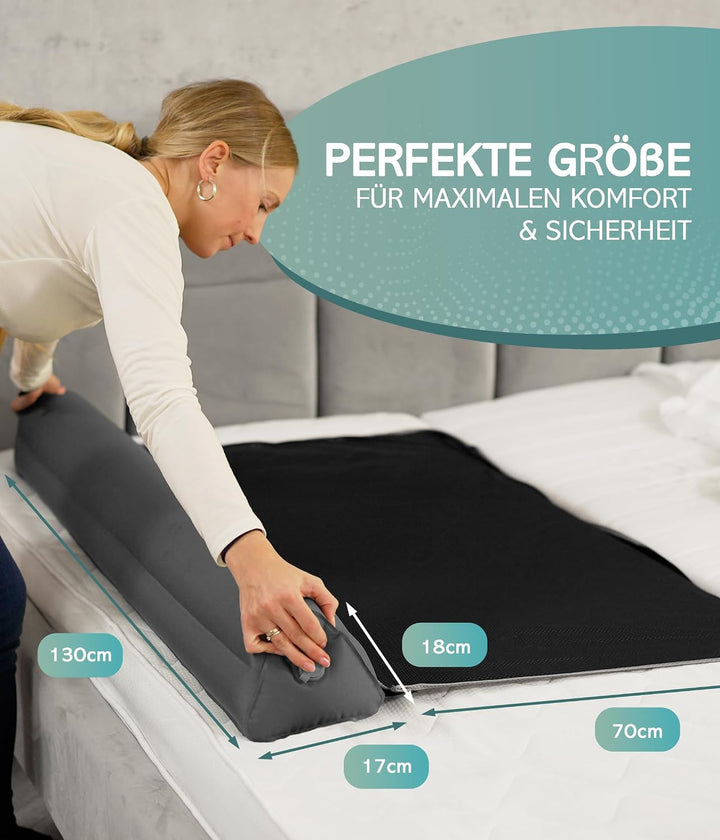 RAWVEL® Rausfallschutz aufblasbar Light - [NEU 2024] - passend für alle Betten Zuhause &amp; auf Reisen