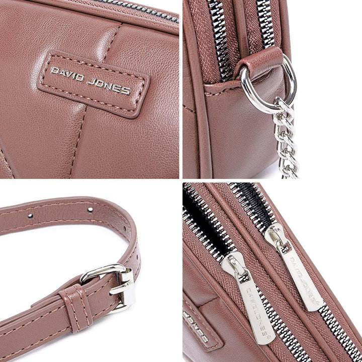 David Jones - Dämen Kleine Umhängetasche - Frau Mini Handtasche PU Leder - Handy Tasche Multi Tasche