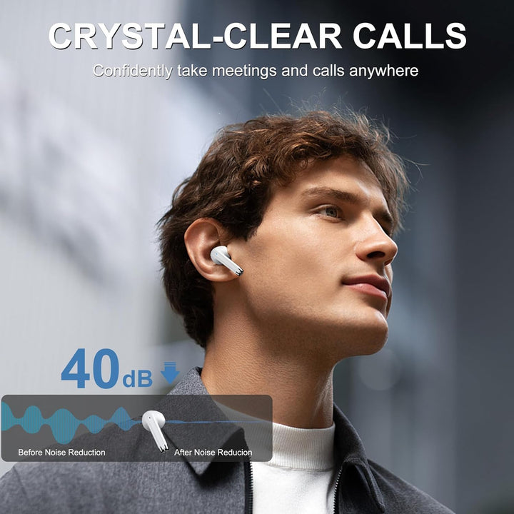 Bluetooth Kopfhörer, 2026 Neu In Ear Kopfhörer Kabellos Bluetooth 5.3 mit 4 ENC Mic, HiFi Stereo Noi