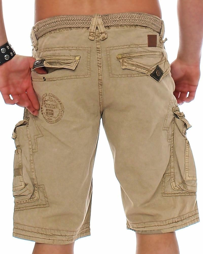 Geographical Norway Herren Kurzehose Perle Cargo Short Kurze Hose Bermuda M Beige, M Beige